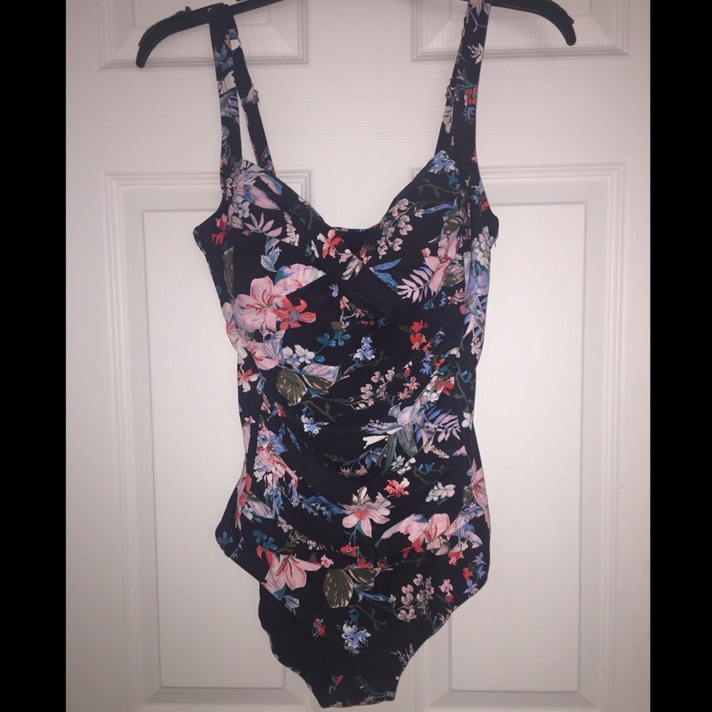 Floral One Piece Swimsuit - SIZE 12 NWT